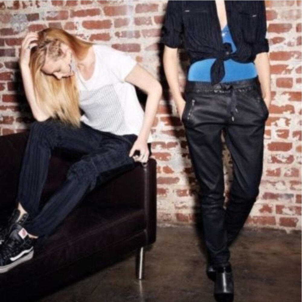 Joe's Jeans Dasha Leather Slim Jogger Pants